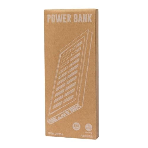 Sawfish Personalised Power Bank Bernant 8000mAh Solar Power Bank, Slim Aluminium Portable Charger with USB-C Input/Output — view 2