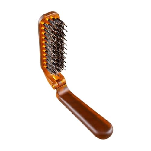 KTUXZCI Folding Brush Travel Folding Hair Tool Collapsible For Quick Maintenance Anywhere Anytime Easy To Store Hair Brush Portable Compact Pocket Size — view 3