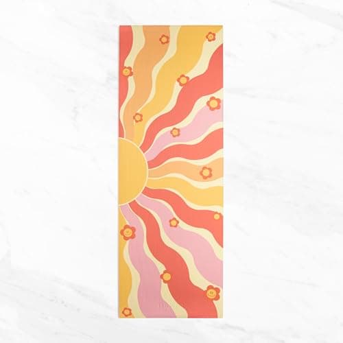 MYGA Yoga Starter Set - 6mm Non-Slip Yoga Mat, Yoga Block and Strap - Starter Kit for Beginners in Pilates, Exercise and Fitness - Choice of Design (Groovy) — view 6