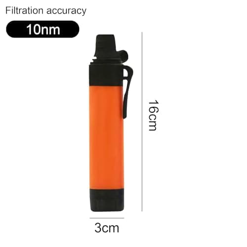 5 Pack Personal Filter Straws for Hiking, Camping, Travel, Water Straws for Water Purification Emergency Water Straw (Yellow) — view 2