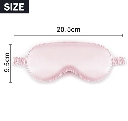 Sleep Mask Satin Eye Mask, Blackout, Pink — view 2