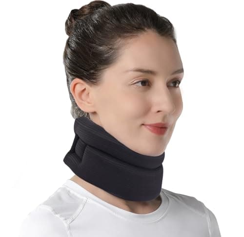 Willcom Neck Support Collar-Foam Cervical Collar, Soft Neck Brace for Pain, Torticollis, Cervicorrect and Posture Corrector- Can Be Used During Sleep, Travel and Rest (Black, Medium, 11.5-14 Inch)