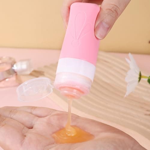 INSFIT Travel Bottles for Toiletries, CAA Approved 60ml Travel Size Containers, BPA Free Leak Proof Squeezable Silicone Tubes for Shampoo Conditioner Lotion Soap with Labels — view 4