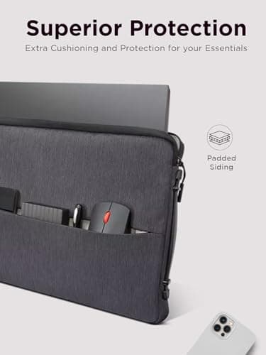 Lenovo [Bag] 13 Inch Laptop Urban Sleeve Case (Water-Resistant), Works with Chromebook (WWCB), Grey — view 5