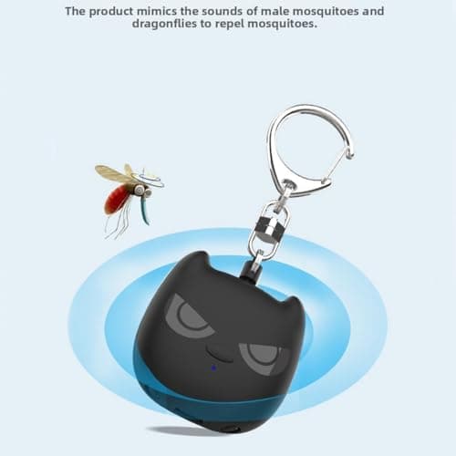 Ultrasonic Insect Repeller USB Rechargeable Portable Electronic Mosquito Deterrent for Camping Travel (Black) — view 4
