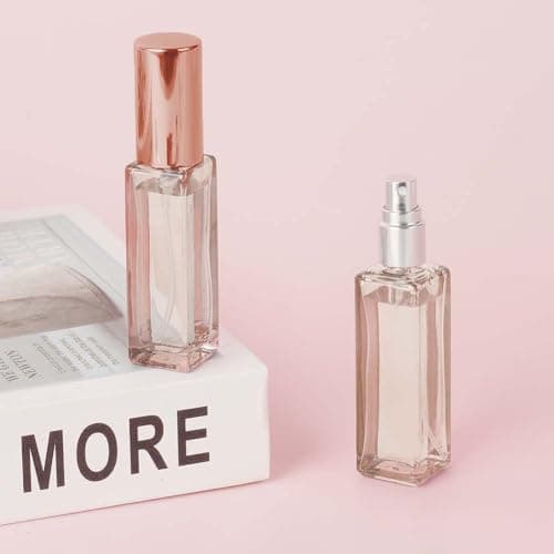 LOPHE Perfume Atomiser Refillable, 6 Pcs Mini Perfume Refill Bottles, Empty Clear Glass Perfume Atomiser Spray Bottles, Portable Atomiser with Fine Mist for Daily Business Trips,10 ml,Orange — view 6