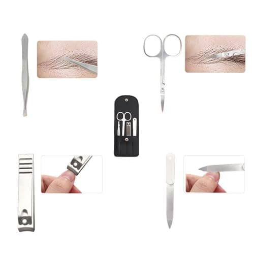 Manicure Set,4 PCS Professional Nail Clippers Kit Stainless Steel Pedicure Kit for Men Women Nail Care Tools Grooming Kit with Travel Case — view 6