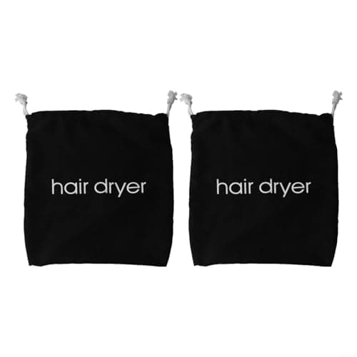 Linen Cotton Hair Tool Bag Dustproof Organizer Case(Black)
