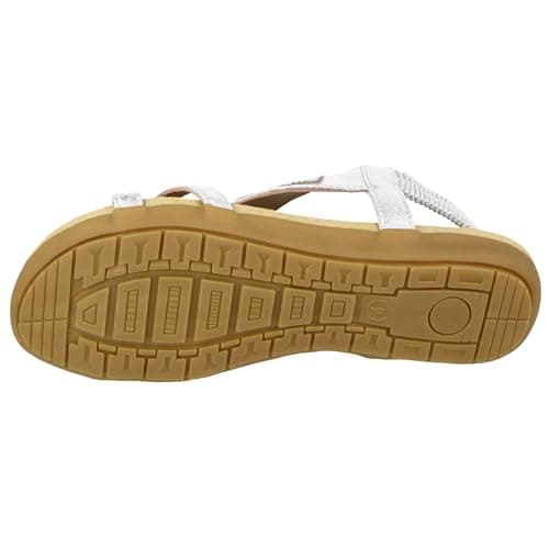 Jo & Joe Ladies Faux Leather Peep Open Toe Sling Back T-Bar Dimante Flat Flip Flop Sandals Size 3-8 (UK 7, Silver) — view 6