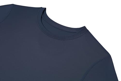 PowerLayer Kids Base Layer Long Sleeve Compression Shirt. Lightweight and Moisture Wicking Thermal Top for Football, Rugby, Soccer and Gym for Boys - Navy, Boys Large (10-12 Years) — view 4