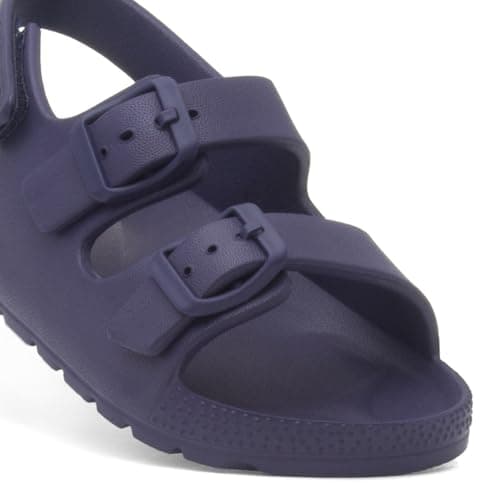 Shoe Zone - Kids Navy Double Buckle Easy Fasten EVA Sandal - Size 13 Child UK - Blue — view 6