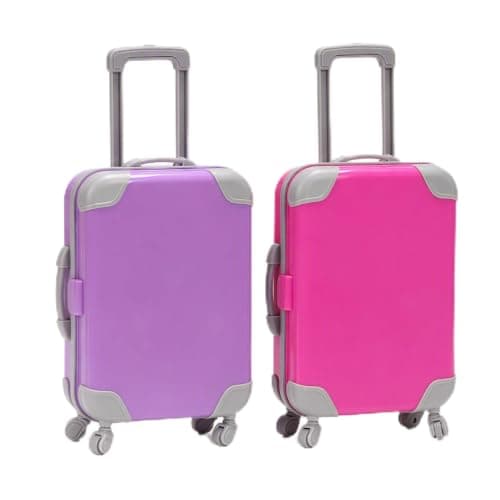 PYuWejn 2 Pcs Mini Suitcase, Suitcase Model, Purple and Magenta