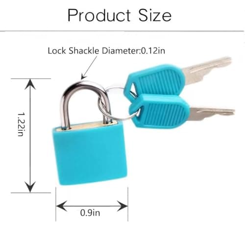 3 Pack Suitcase Locks with Keys – Small Luggage Padlocks for Travel Bags, Backpacks, School Lockers, Gym Lockers and Suitcases – Durable Metal Keyed Luggage Locks for Security — view 2
