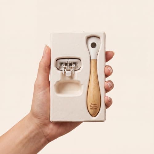 Award-Winning Bamboovement Smooth Touch Women’s Razor – Eco Bamboo Handle, 5 Swedish Steel Blades & 96% Bio-Based Flexible Head – Premium Refillable Eco-Shave (1 Handle, 1 Blade) — view 2