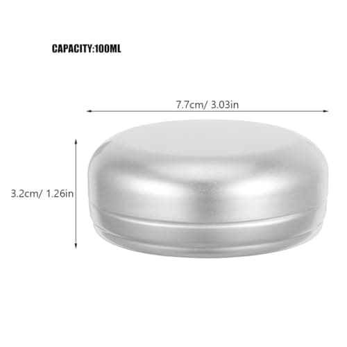 TEMPNAP Travel Size Silver Aluminum Soap Box with Lid for Bathroom and Shower, Secure Storage and Easy to Clean round Minimalist Soap Dish with Self Draining Design — view 2