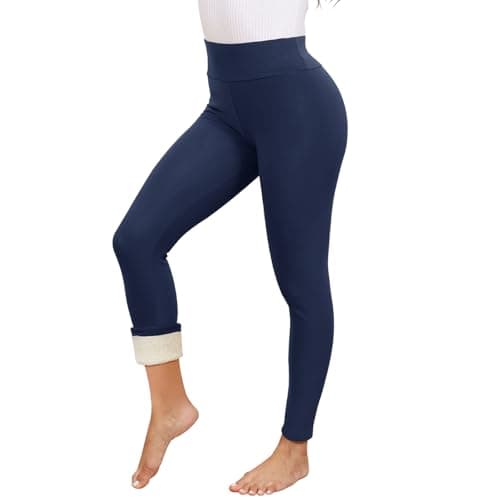 Thermal Leggings Women High-Waisted Fleece Lined for Winter
