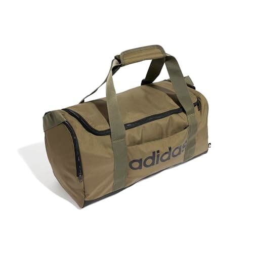 adidas Unisex Essentials Linear Duffel Bag Duffel Bag, Olive strata/Black, S — view 3