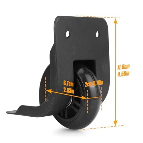 Volein 1 Pair Suitcase Wheels Replacement Luggage Wheels for Repairing Damaged Suitcase Compartment wheels(VD034) — view 2