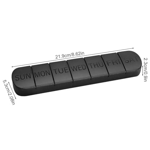 7 Day Pill Box Organiser, 1 Time a Day Weekly Pill Holder, Easy Open Daily Tablet Case with Raised Day Markings, Light-Blocking Design for Medication, Vitamins & Supplements, Travel & Home Use — view 2