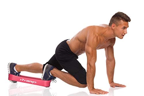 Hybrid Resistance Bands [Set of 5] PREMIUM Skin Friendly | 5 Strength Levels Loop Exercise Bands for Pilates, Training, Physio Therapy, Stretching, Home Gym | FREE Guide and Bag for Men and Women — view 6