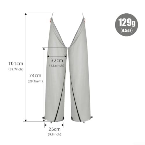 20D Silicon Nylon Rain Trousers 130g Light(Gray) — view 2