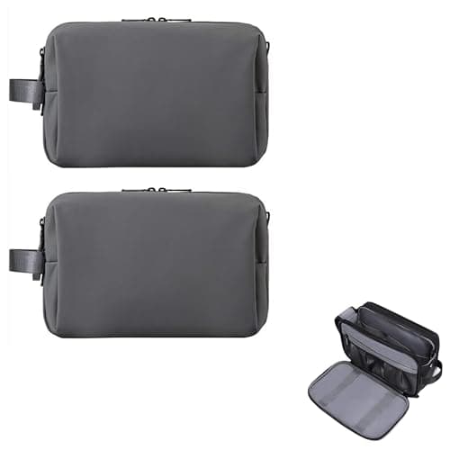 LAZYTAIL Men's Toiletry Bag, Travel Toiletry Organizer, Waterproof Shaving Kit Pouch For storing daily essentials like toiletries and cosmetics,Grey