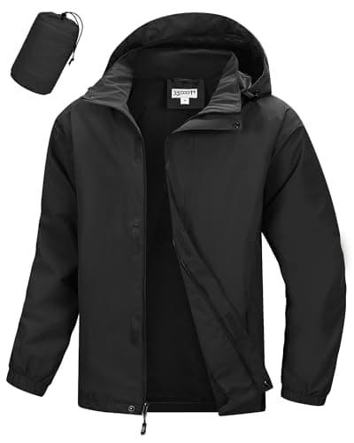 33,000ft Men's Packable Waterproof Jackets Lightweight Breathable Raincoat