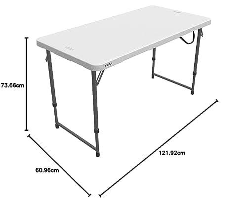 LIFETIME Height Adjustable Craft Camping and Utility Folding Table — view 3