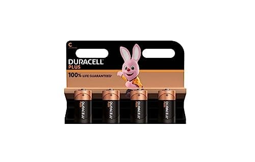 4X Duracell C Plus (1 Blister Pack of 4 Batteries) 4 Batteries (LR14/MN1400/HALF TORCH/BABY 1.5V)