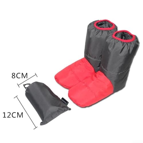 Winter Warm Socks,Sleeping Bag Feet Warmer Feet Cover,For Camping Hiking Travel(Red) — view 4
