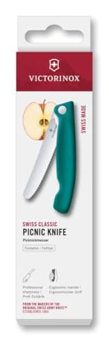 Victorinox Swiss Classic Folding Picnic Knife, 11cm Serrated Blade, Green — view 5