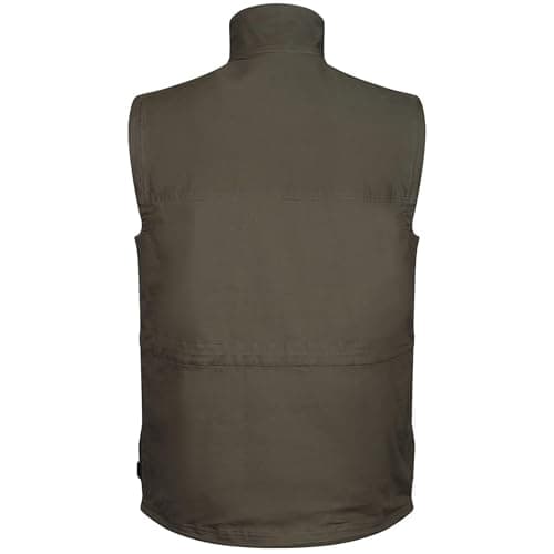 G5 APPAREL Mens Durable Multi-Pocket Utility Waistcoat Casual Workwear Professional Bodywarmer Outdoor Camping Hiking Walking Vest Windbreaker Jacket Cotton Gilet — view 2
