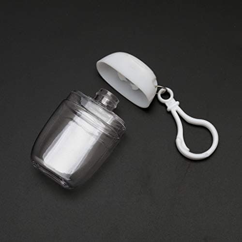 5 Pack Portable Squeeze Bottles Empty Leak Proof Plastic Travel Bottles Hand Sanitizer Refill with Keychain Holder — view 5