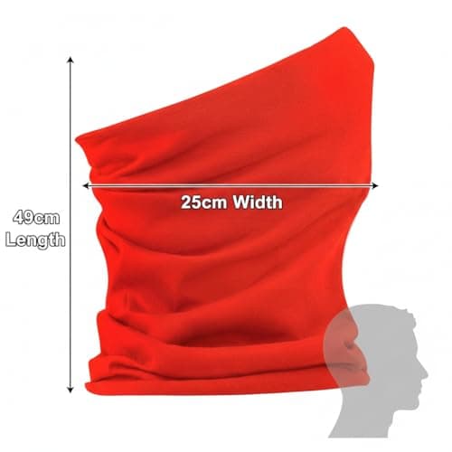 Rocking Party Adults Balaclava Snood Neck Tube Plain Paisley Scarf Travel Cover (Red) — view 5
