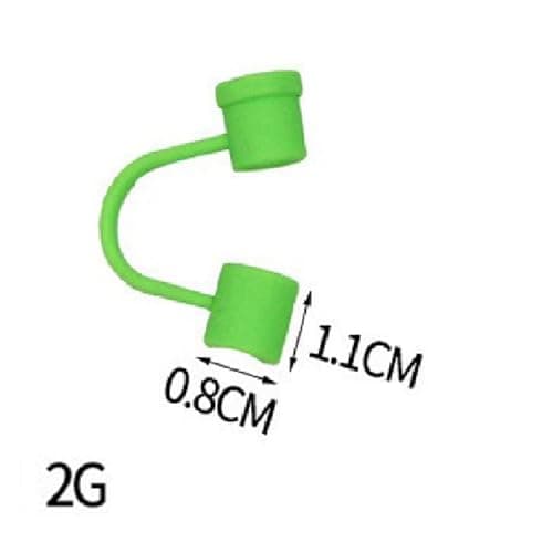 Silicone Straw Cover Set Reusable Straw Tips Compatible with 6 8 mm Diameter Ideal for Travel Picnic Fitness Parties (F, One Size) — view 5