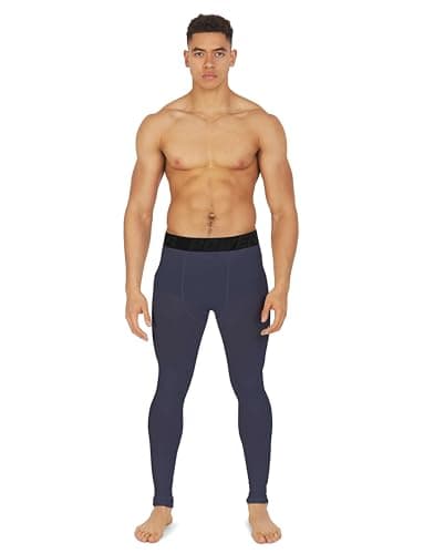 PowerLayer Men's Running Workout Thermal Compression Base Layer Leggings Tights - Graphite, M — view 5