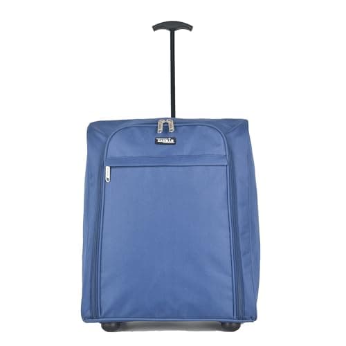 ZAHRAB Easyjet 45x36x20 Underseat Bag Lightweight Hand Luggage Cabin Bag Trolley with Wheels Flight Bags Suit Case (Blue) — view 5