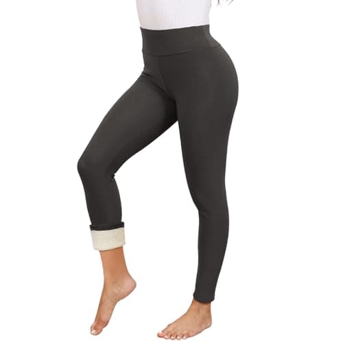 Thermal Leggings Women High-Waisted Fleece Lined for Winter