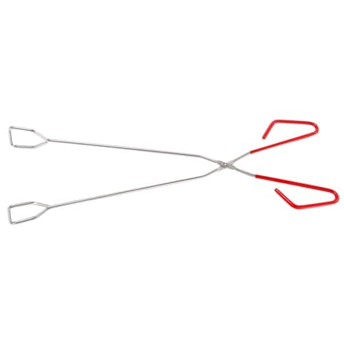 Extended Stainless Steel Charcoal Tongs for BBQ and Picnic Use