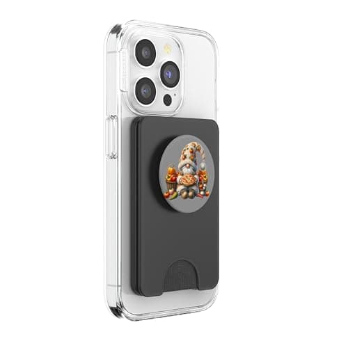 Cute Pizza Lover Gnome Grandpa Graphic For Dad Italy Travel PopSockets PopWallet for MagSafe — view 4