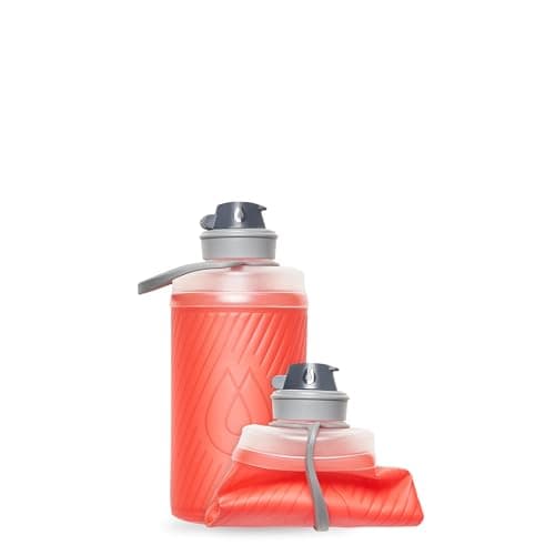 HydraPak Flux Collapsible Water Bottle for Backpackers (750 ml) - BPA-Free, Ultralight, Leak-Proof Twist Cap - Redwood Red