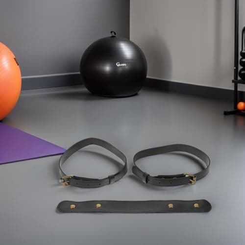 Abaodam Adjustable Yoga Mat Strap Black Pu Leather Carrying Band for Outdoor Fitness Pilates Exercise Mat Tie and Holder Suitable for Gym and Travel — view 6
