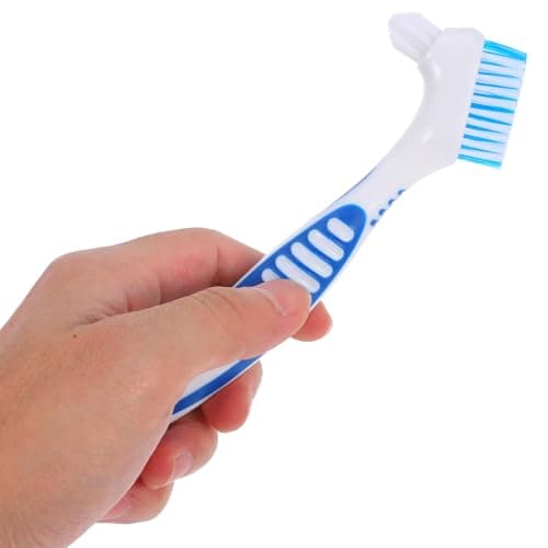Portable Denture Brush Set with Storage Box Blue Pp Soft Bristles — view 3