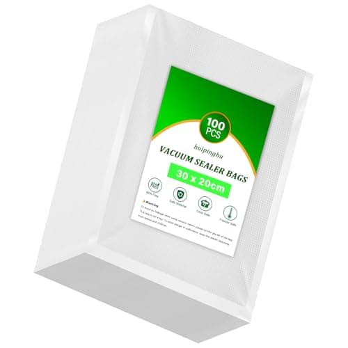 100 Pcs Vacuum Food Sealer Bags 20X30cm Bags, Commercial Grade Textured Food Vacuum Sealer Bag, Thick Embossed Bags for Food Storage and Sous Vide Cooking, BPA Free (30 * 20CM)
