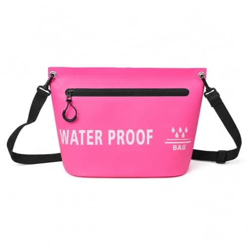 AURALIN Waterproof Dry Bag 4 L Rose PVC Airtight Zip Shoulder Strap