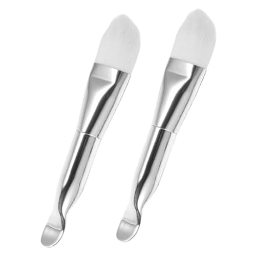 2pcs Dual End Face Spa Tool with Spoon Design Silver