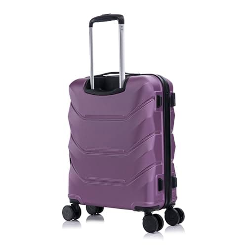 Rocklands® Cabin Suitcase 55x40x20cm Hard Shell TSA Lock, 4 Spinner Wheels, Lightweight Hand Luggage Small Travel Bag, Approved for 100+ Airlines Including Ryanair, EasyJet (Purple, Cabin (20 Inch)) — view 2
