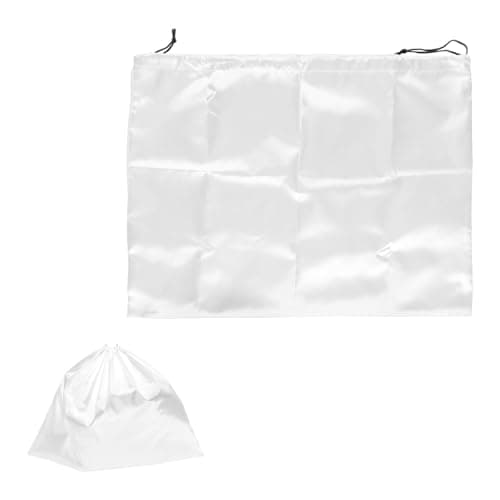 Lotsdonxia 2Pcs Premium Silk Dust Bags with UV Protection - Reusable Drawstring Storage Pouch for Handbags, Purses, Shoes Travel Accessories (50x40cm, White)