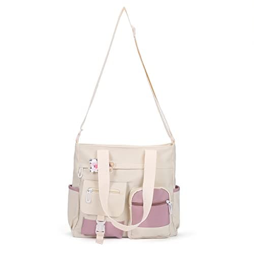Phaoullzon - Kawaii Teenagers Crossbody Bag Nylon Crossbody Bag, Black (1), Large(could fit 14" laptop), Large (fits 14 inch laptop) — view 6