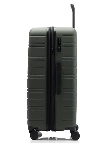 Nere - Stori - ABS Hard-Shell Suitcase Collection - 8-Spinner Wheels - Self-Repairing Zip - Built-in TSA Combination Lock - Expanding Luggage (Khaki, Large) — view 3